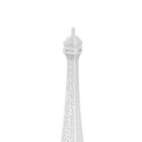 15 Inch Eiffel Towers Accent Decor, Resin, Modern Style Sculpture, White - BM310186