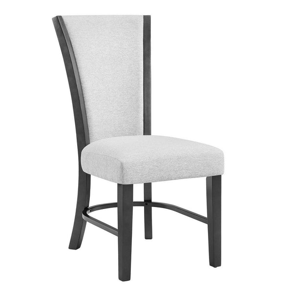 Brandon 23 Inch Side Chair, Set of 2, Wood Frame, Fabric Upholstery, White - BM310196