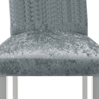 Liam 27 Inch Side Chair Set of 2, Wood, Tufted Gray Fabric Upholstery - BM310220