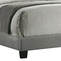 Kail California King Bed, Wingback, Channel Tuft, Light Gray Upholstery - BM310950