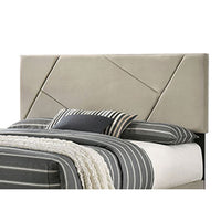 Kail Queen Bed, Wingback Headboard, Channel Tufted, Light Gray Upholstery - BM310952