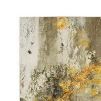 Navi 8 x 10 Large Area Rug, Marble Pattern, Latex Back, Gold Abstract, Gray - BM310970