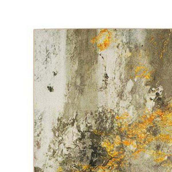 Navi 8 x 10 Large Area Rug, Marble Pattern, Latex Back, Gold Abstract, Gray - BM310970