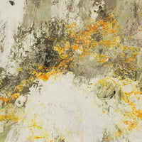 Navi 8 x 10 Large Area Rug, Marble Pattern, Latex Back, Gold Abstract, Gray - BM310970