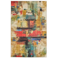 Navi 8 x 10 Large Area Rug, Modern Art, Latex Back, Multicolor Abstract - BM310974