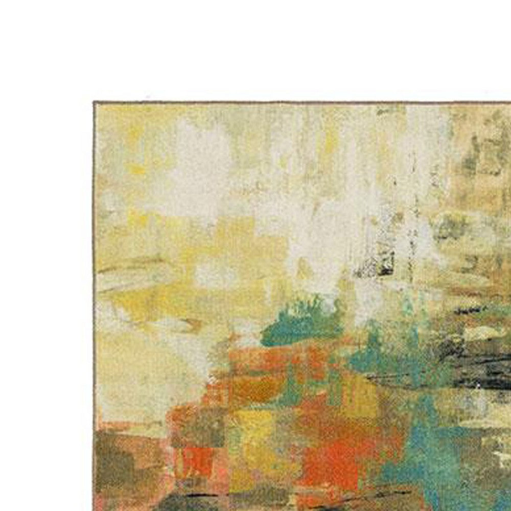 Navi 5 x 8 Medium Area Rug, Modern Art, Latex Back, Multicolor Abstract - BM310977