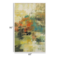 Navi 5 x 8 Medium Area Rug, Modern Art, Latex Back, Multicolor Abstract - BM310977