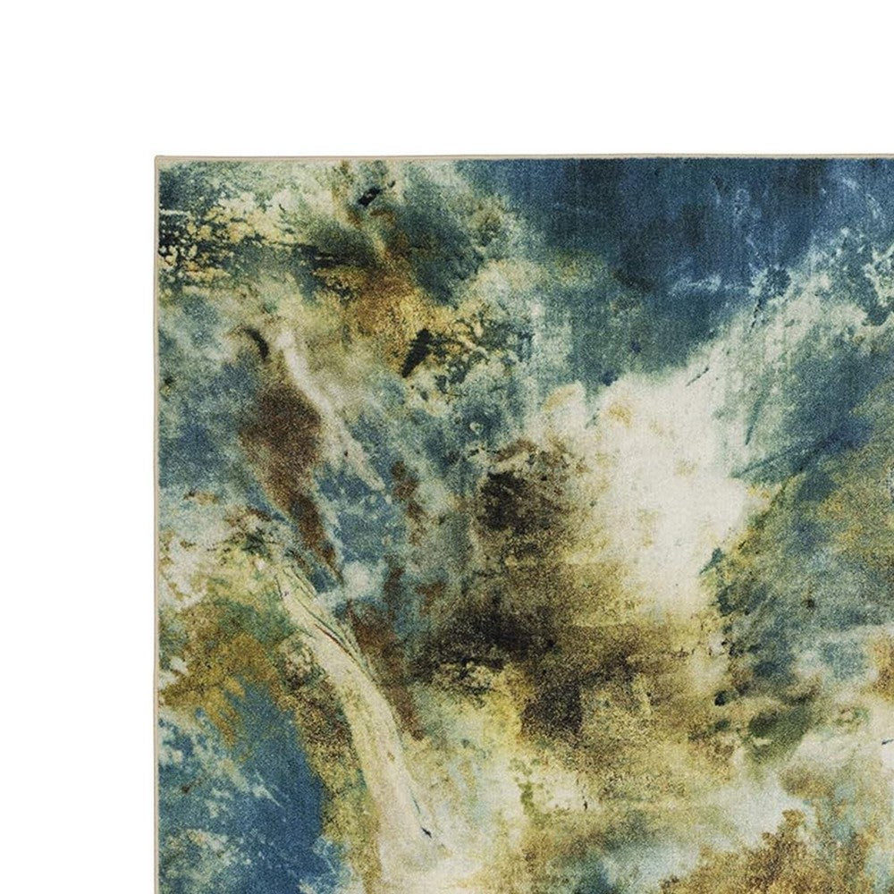 Navi 8 x 10 Large Area Rug, Modern Art, Latex Back, Multicolor Abstract - BM310978