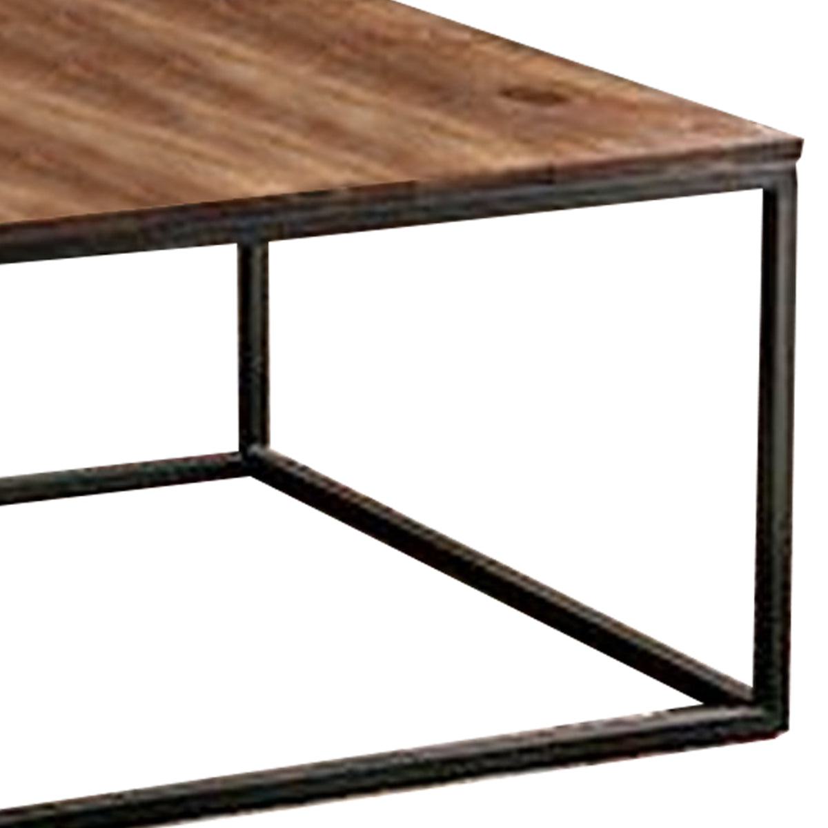 Larke Coffee Table, 2 Piece Set Nesting Tables, Steel Frame, Brown Rosewood - BM311048