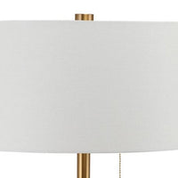 32-37 Inch Table Lamp, Adjustable Height, Modern Tripod Legs, Metal, Gold - BM311070