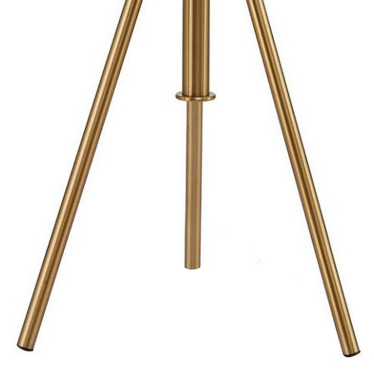 32-37 Inch Table Lamp, Adjustable Height, Modern Tripod Legs, Metal, Gold - BM311070