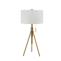 32-37 Inch Table Lamp, Adjustable Height, Modern Tripod Legs, Metal, Gold - BM311070