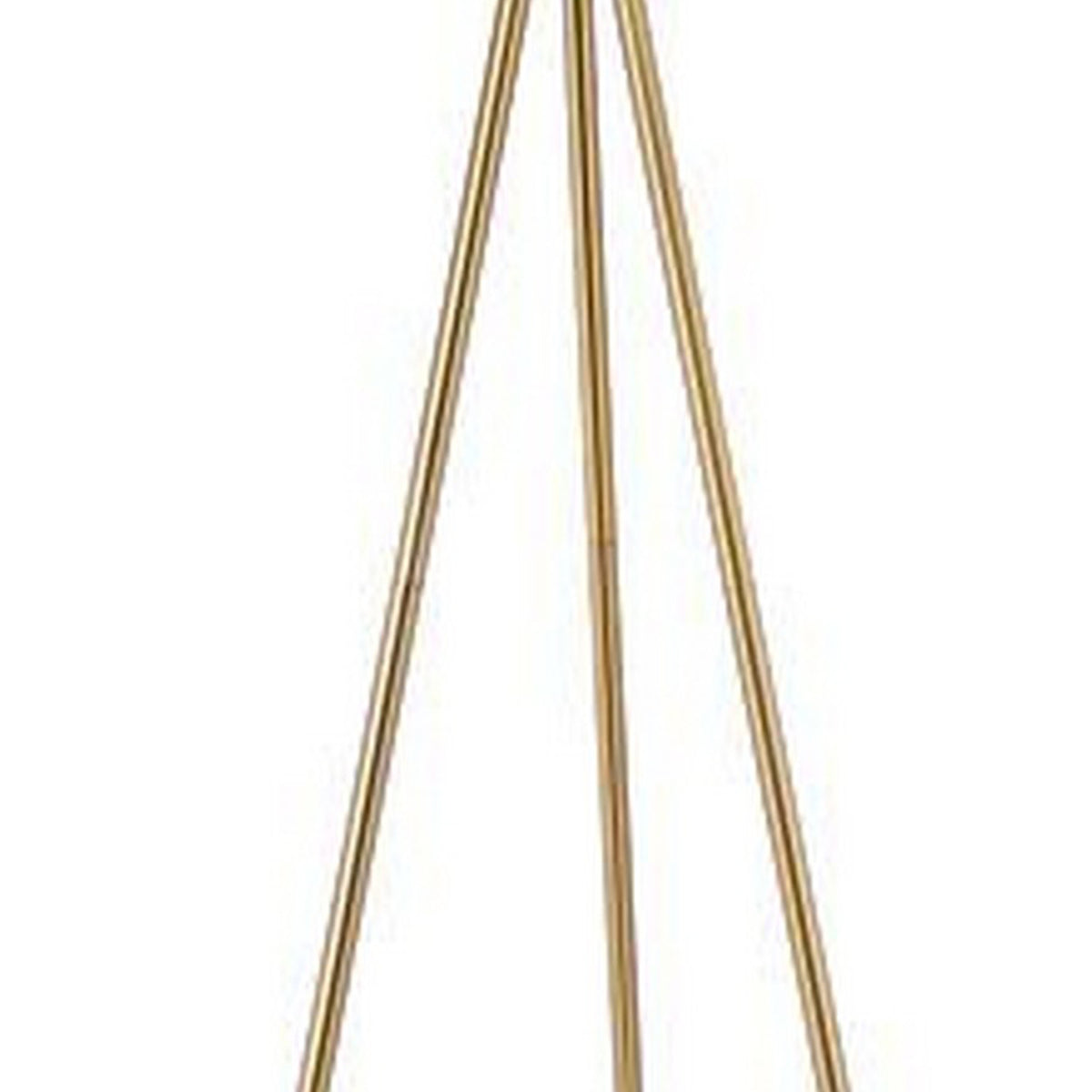 Zeri 59 Inch Floor Lamp, Modern Style Tripod Legs, Metal, Black and Gold - BM311071