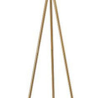 Zeri 59 Inch Floor Lamp, Modern Style Tripod Legs, Metal, White and Gold - BM311072