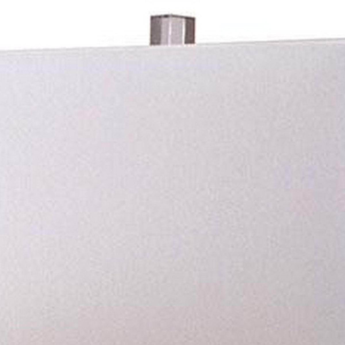 25 Inch Table Lamp, Glitter Panel, Frieze Base, Glass, Silver Metal Frame - BM311075