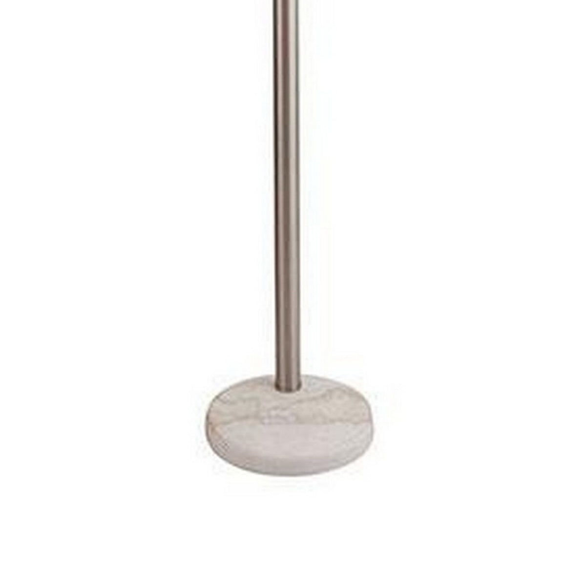 83 Inch Floor Lamp, AdjusFloor, 3 Level Design, Marble, Metal, Silver - BM311079