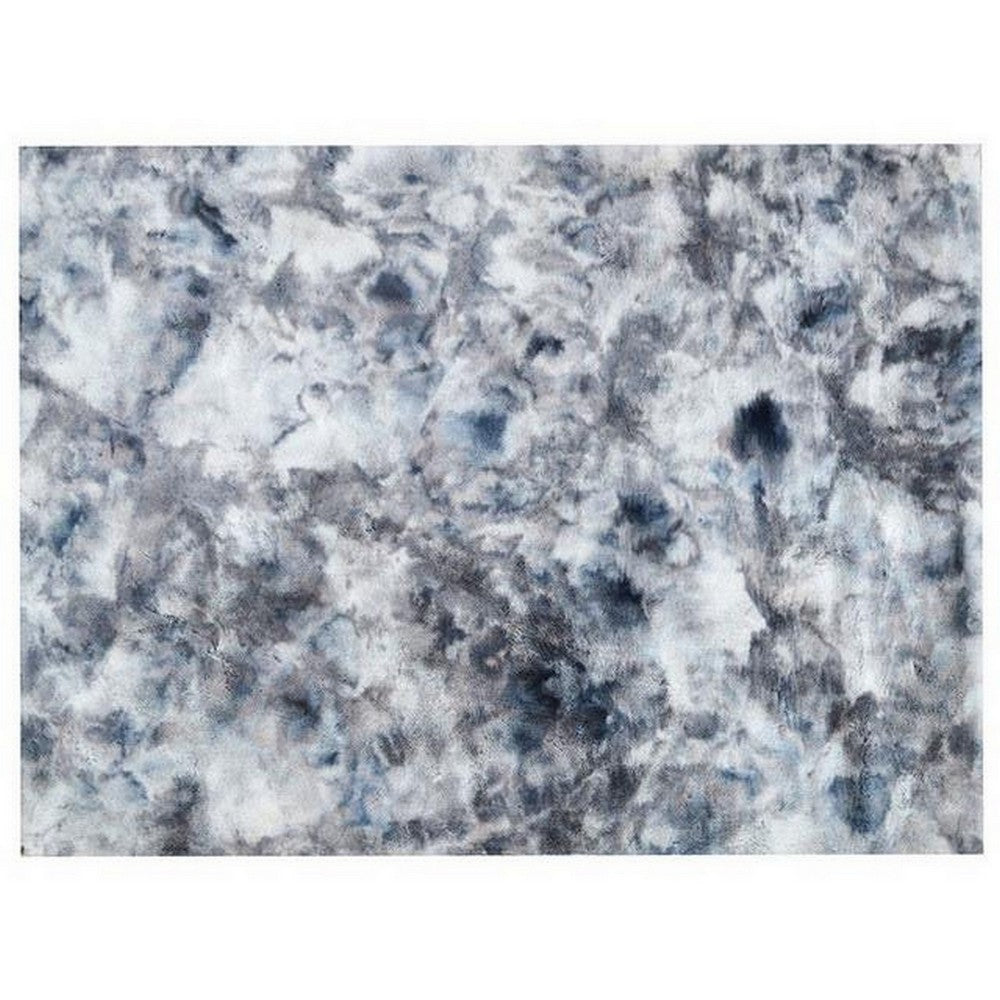 Ica 5 x 7 Area Rug, Non Slip Canvas Backing, Tie Dye Polyester, Gray - BM311084