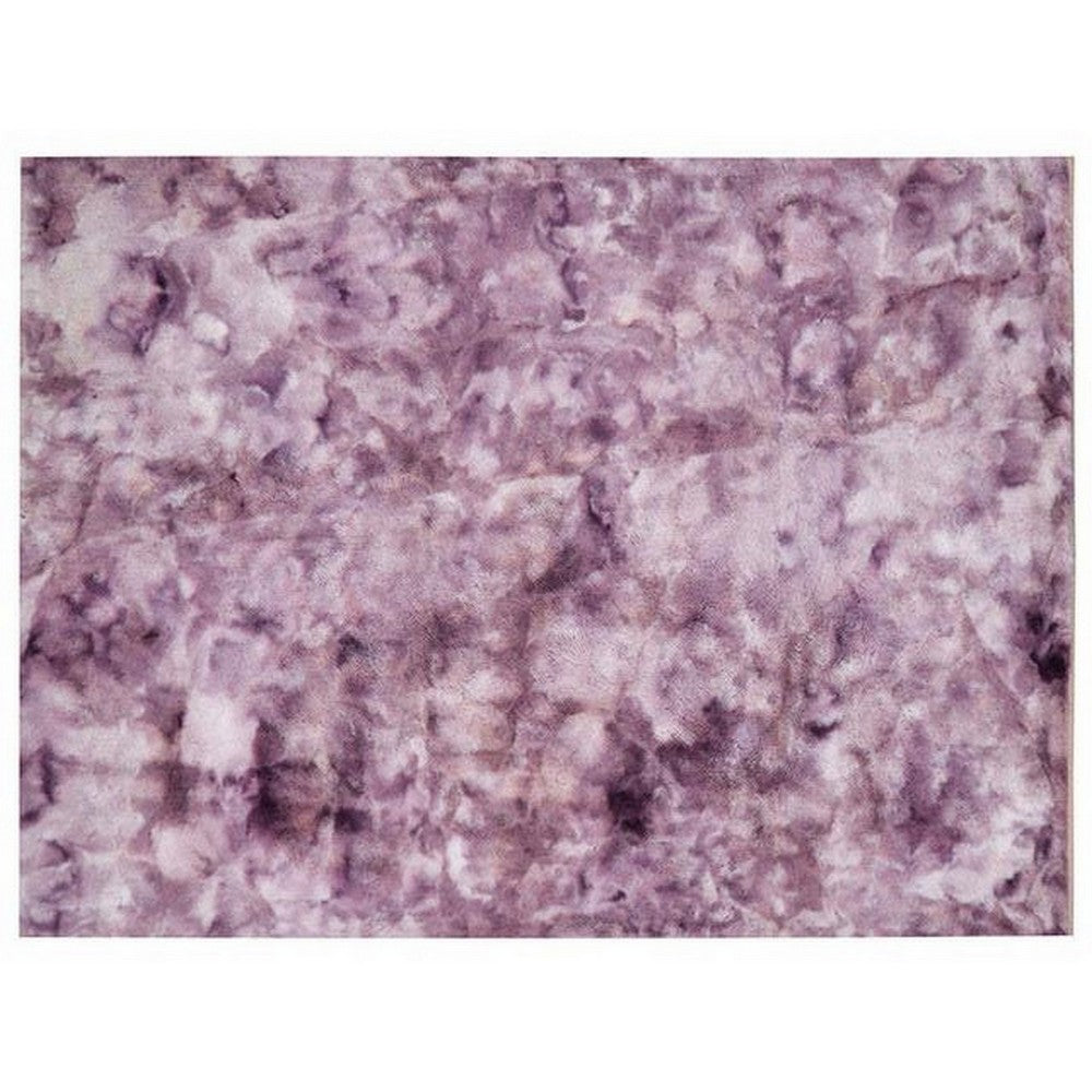 Ica 5 x 7 Area Rug, Non Slip Canvas Backing, Tie Dye Polyester, Purple - BM311085