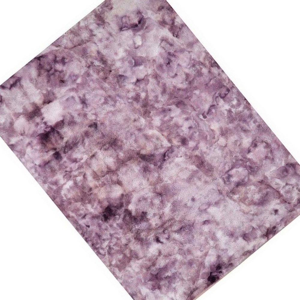 Ica 5 x 7 Area Rug, Non Slip Canvas Backing, Tie Dye Polyester, Purple - BM311085