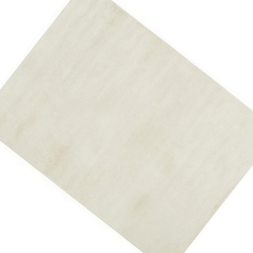 Ica 5 x 7 Area Rug, Non Slip Canvas Backing, Tie Dye Polyester, Off White - BM311086