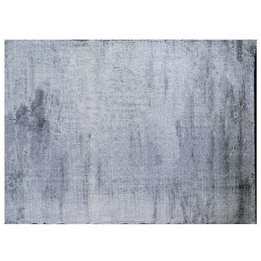 Ica 5 x 7 Area Rug, Non Slip Canvas Backing, Tie Dye Polyester, Gray - BM311088