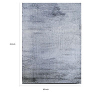 Ica 5 x 7 Area Rug, Non Slip Canvas Backing, Tie Dye Polyester, Gray - BM311088