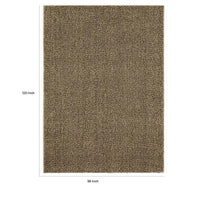 Dufu 8 x 10 Area Rug, Large, Hard Latex Backing, Polyester, Dark Beige - BM311091