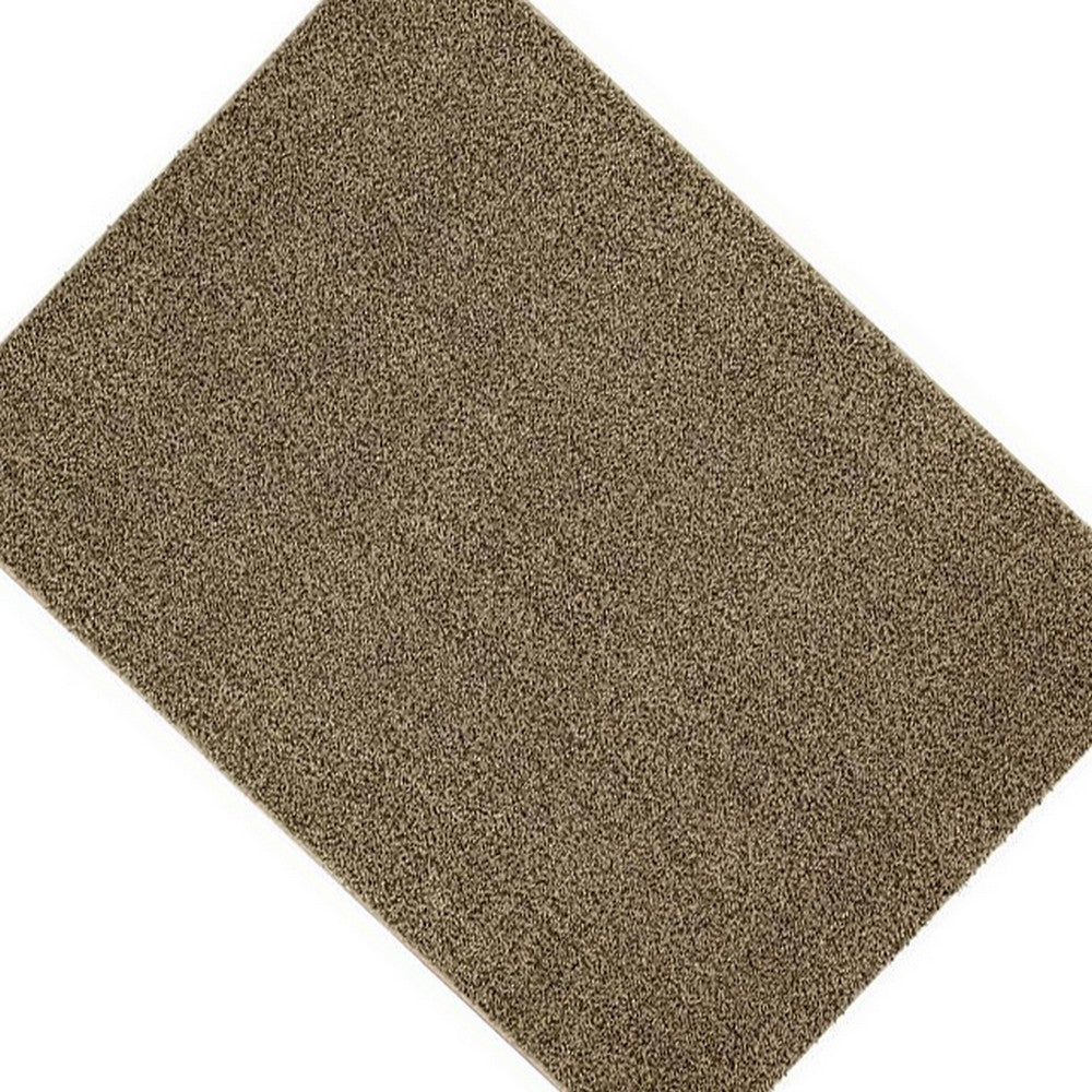 Dufu 5 x 7 Area Rug, Medium, Hard Latex Backing, Polyester, Dark Beige - BM311092