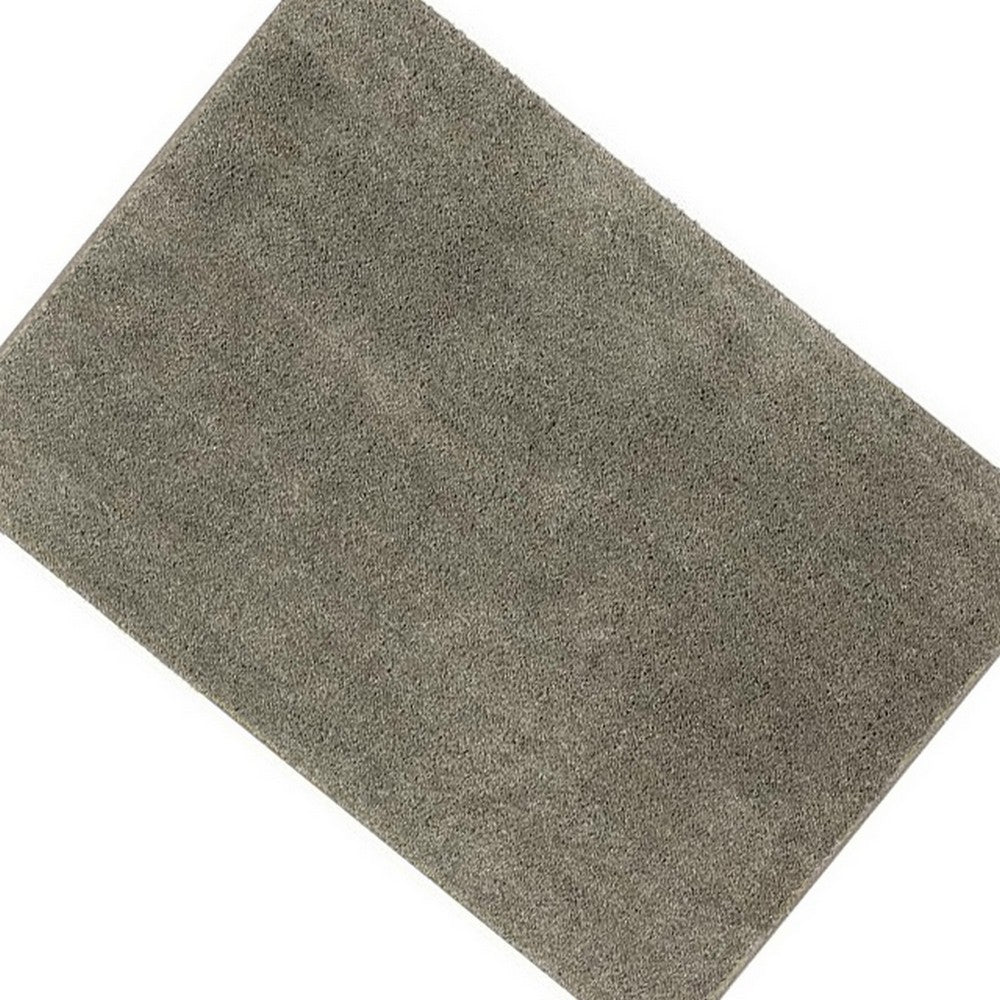 Dufu 5 x 7 Area Rug, Medium, Hard Latex Backing, Polyester, Warm Gray - BM311094