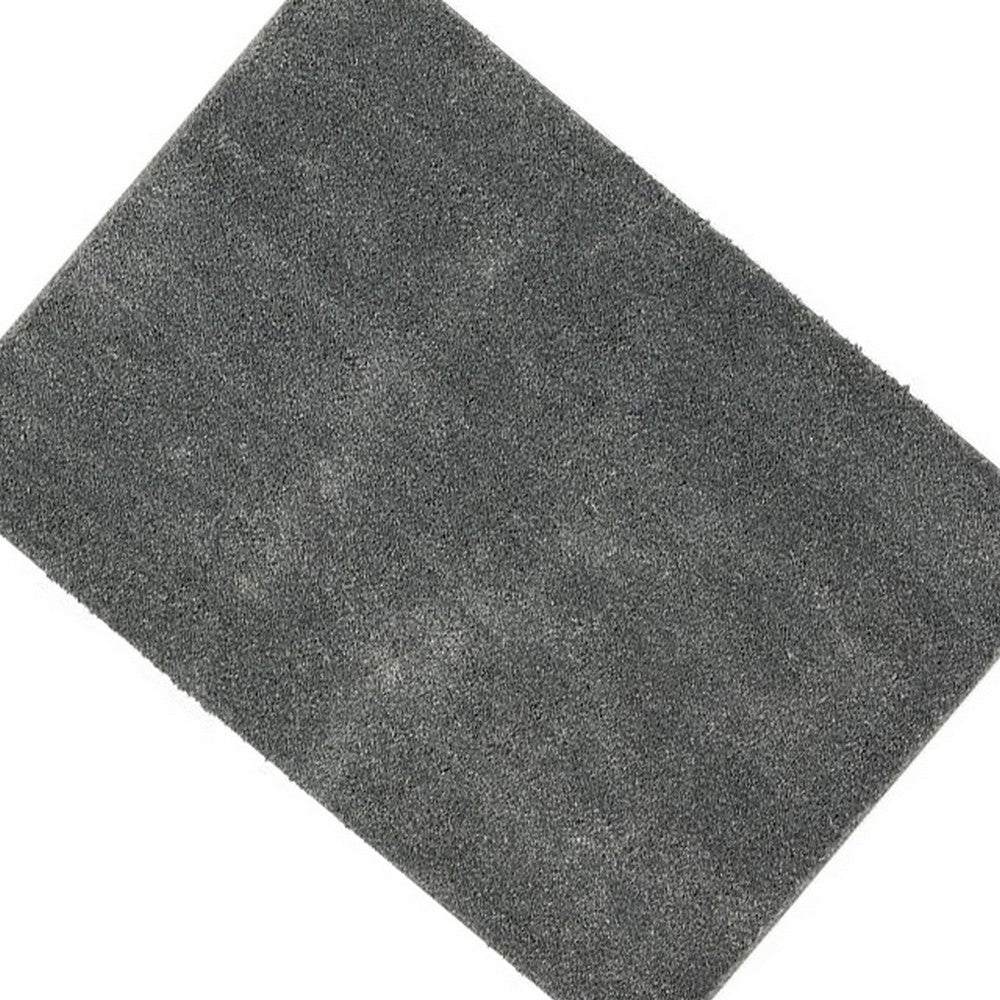 Dufu 8 x 10 Area Rug, Large, Hard Latex Backing, Polyester, Smoke Gray - BM311095