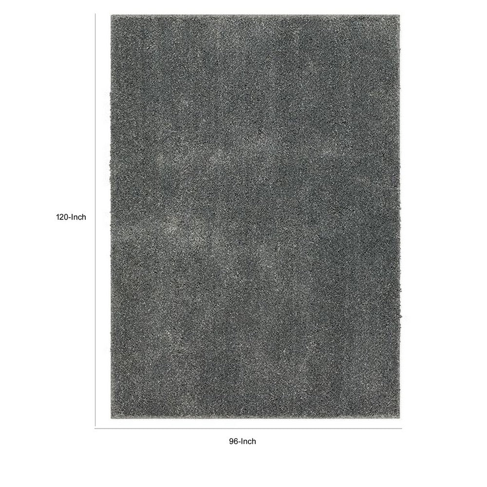 Dufu 8 x 10 Area Rug, Large, Hard Latex Backing, Polyester, Smoke Gray - BM311095