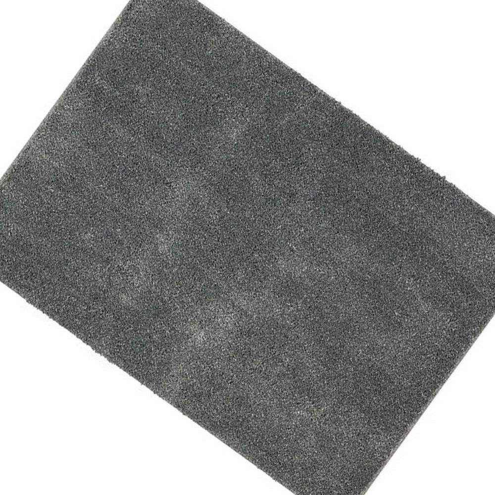 Dufu 5 x 7 Area Rug, Medium, Hard Latex Backing, Polyester, Smoke Gray - BM311096