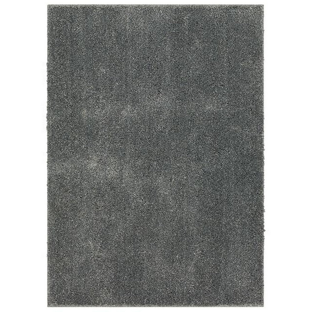 Dufu 5 x 7 Area Rug, Medium, Hard Latex Backing, Polyester, Smoke Gray - BM311096