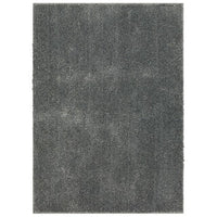 Dufu 5 x 7 Area Rug, Medium, Hard Latex Backing, Polyester, Smoke Gray - BM311096