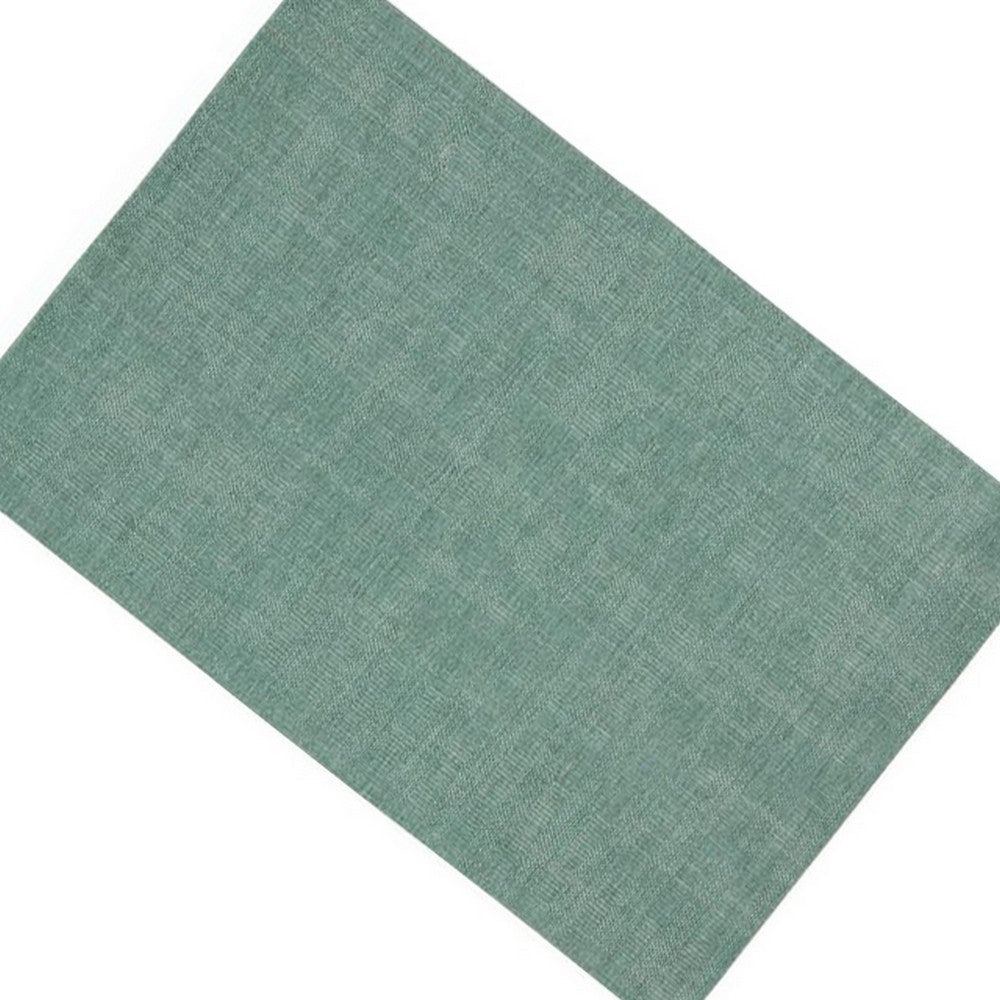 Shey 5 x 8 Area Rug, Medium, Hand Loomed Wool, No Backing, Light Teal - BM311098