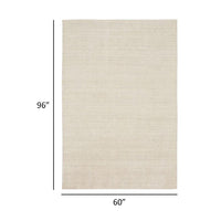 Shey 5 x 8 Area Rug, Medium, Hand Loomed Wool, No Backing, Ivory Finish - BM311100