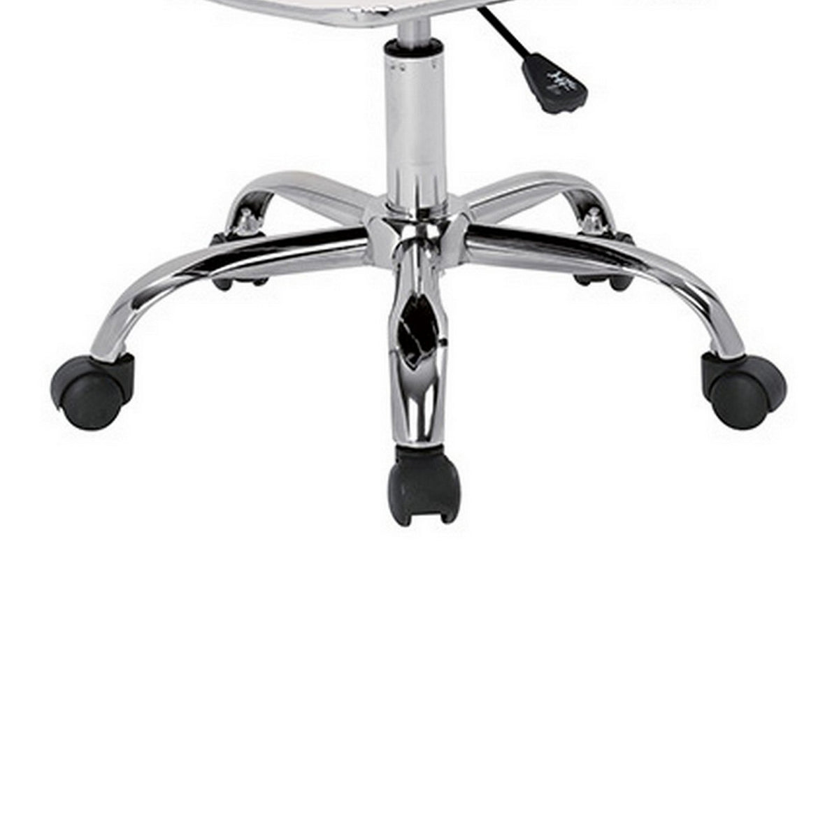 22 Inch Office Chair, Adjustable Lift, Ergonomic, Wheels, White, Chrome - BM311129