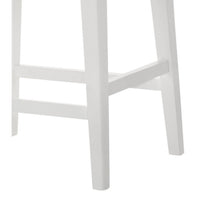 Rani 26 Inch Counter Height Stool, Cushioned Seat, Backless, White Finish - BM311414