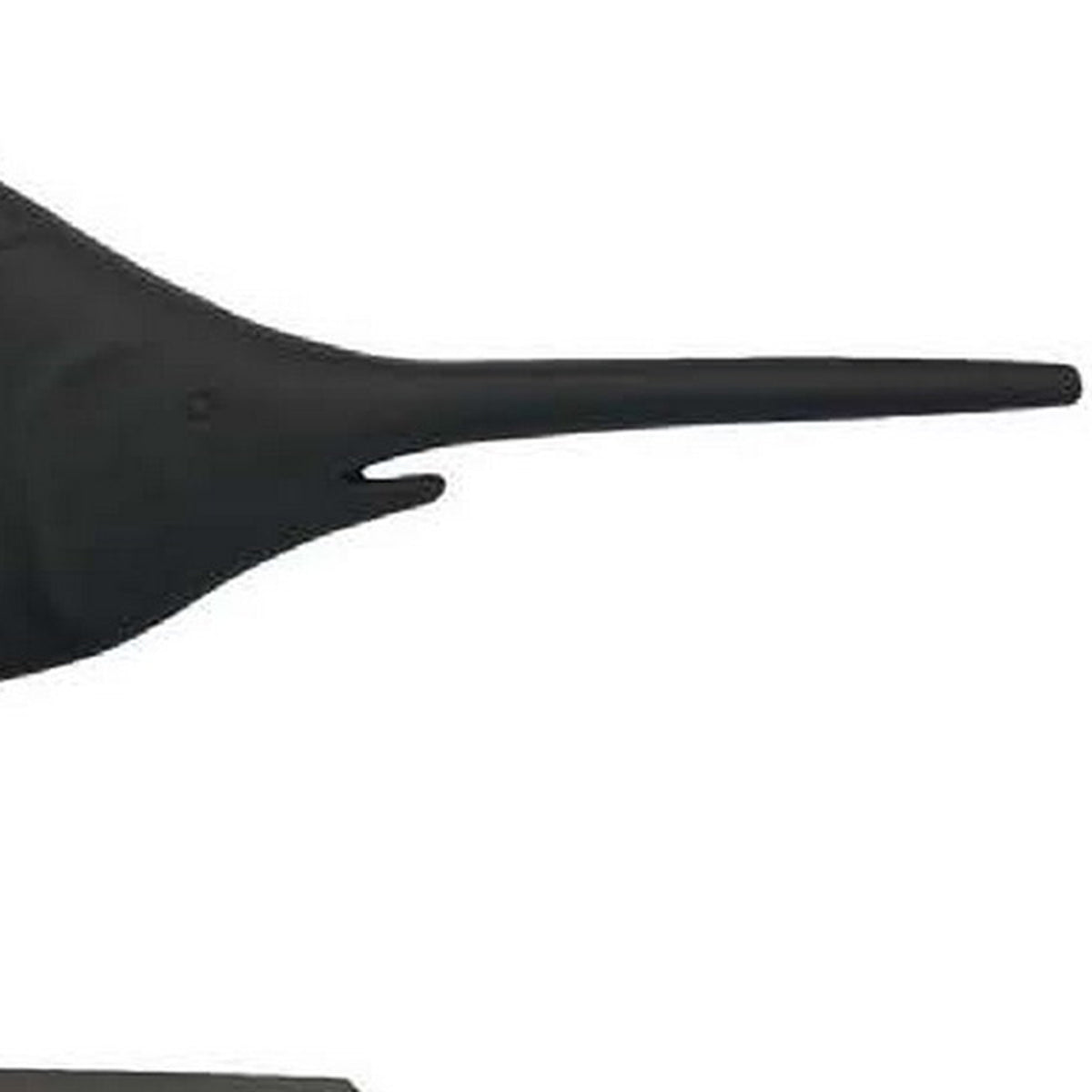 Owa Swordfish Sculpture, Resin Tabletop Decor on Stand, Classic Matte Black - BM311445