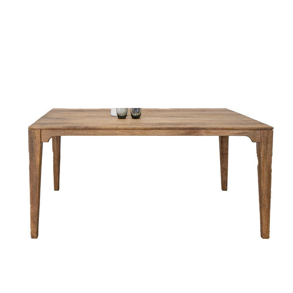 Asic 60 Inch Dining Table, Mango Wood, Grain Details, Natural Brown - BM311500