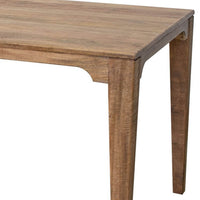 Asic 60 Inch Dining Table, Mango Wood, Grain Details, Natural Brown - BM311500