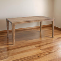 Asic 60 Inch Dining Table, Mango Wood, Grain Details, Natural Brown - BM311500