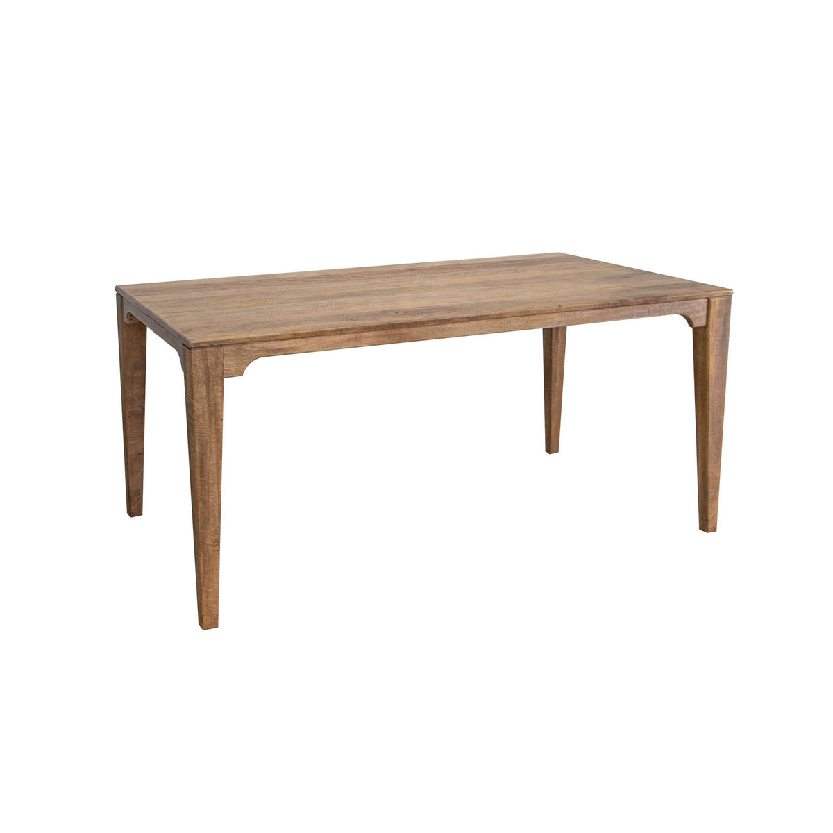 Asic 60 Inch Dining Table, Mango Wood, Grain Details, Natural Brown - BM311500