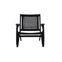 Heor 29 Inch Accent Chair, Hexagon Rope Woven Back, Seat, Black Wood  - BM311526