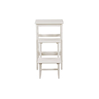 Nero 30 Inch Folding Step Stool, 3 Tier Design, Farmhouse, Cream Wood - BM311530