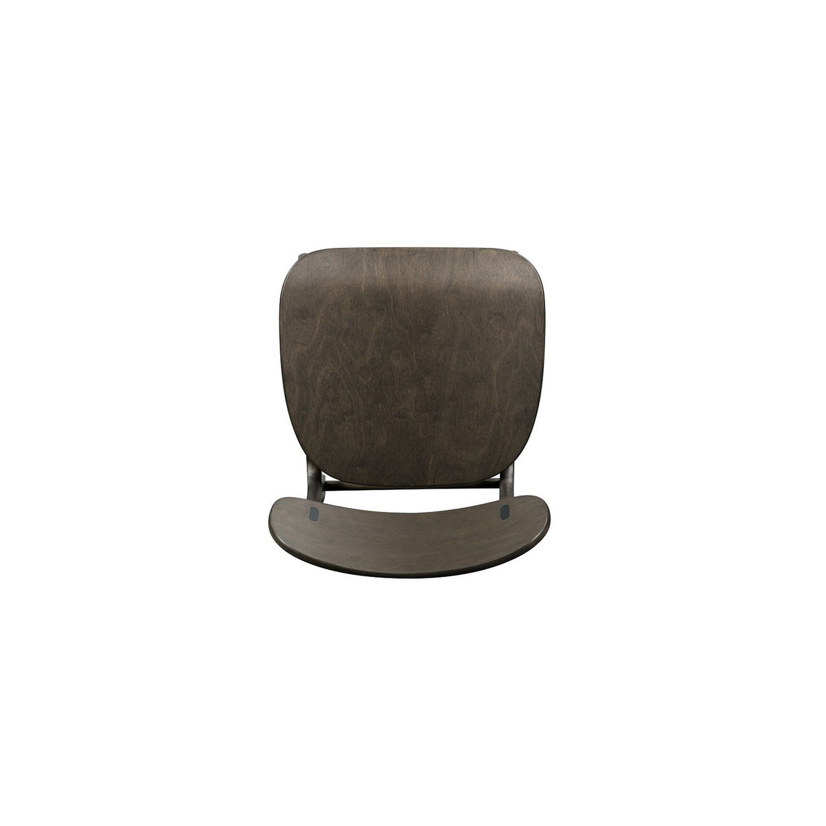 Seln 24 Inch Counter Stool Chair, Curved Seat, Open Back, Dark Gray Wood - BM311541