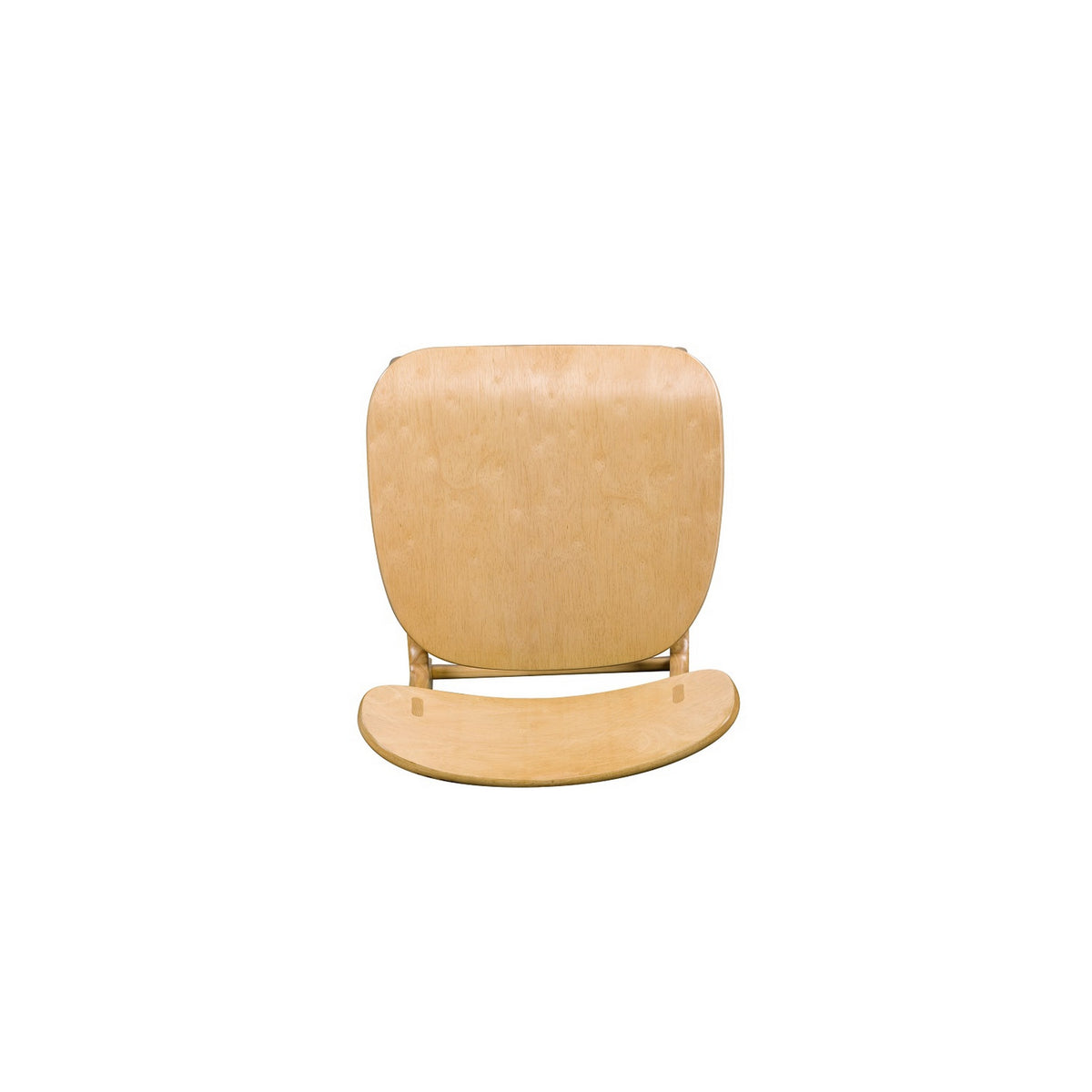 Seln 30 Inch Barstool Chair, Curved Seat, Open Back, Light Brown Wood - BM311546