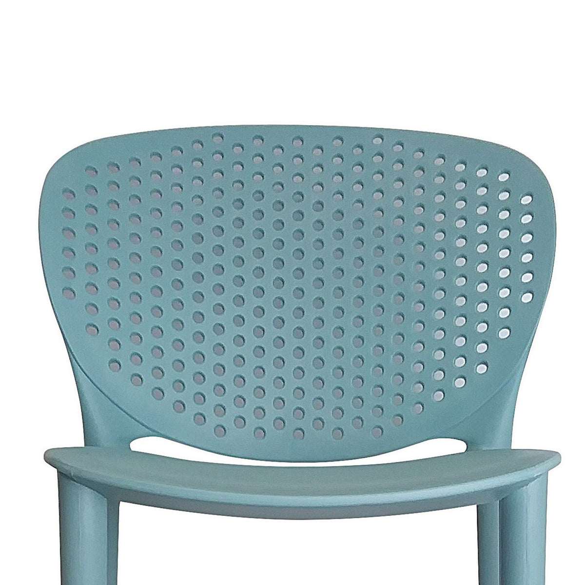 Celin 30 Inch Barstool Chair, Set of 4, Stackable, Mesh, Curved Seat, Green - BM311547