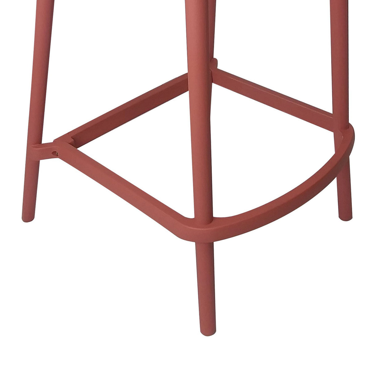 Celin 30 Inch Barstool Chair, Set of 4, Stackable, Mesh, Curved Seat, Orange - BM311549