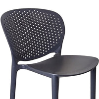 Celin 26 Inch Counter Stool Chair, Set of 4, Stackable, Mesh Back, Gray - BM311552